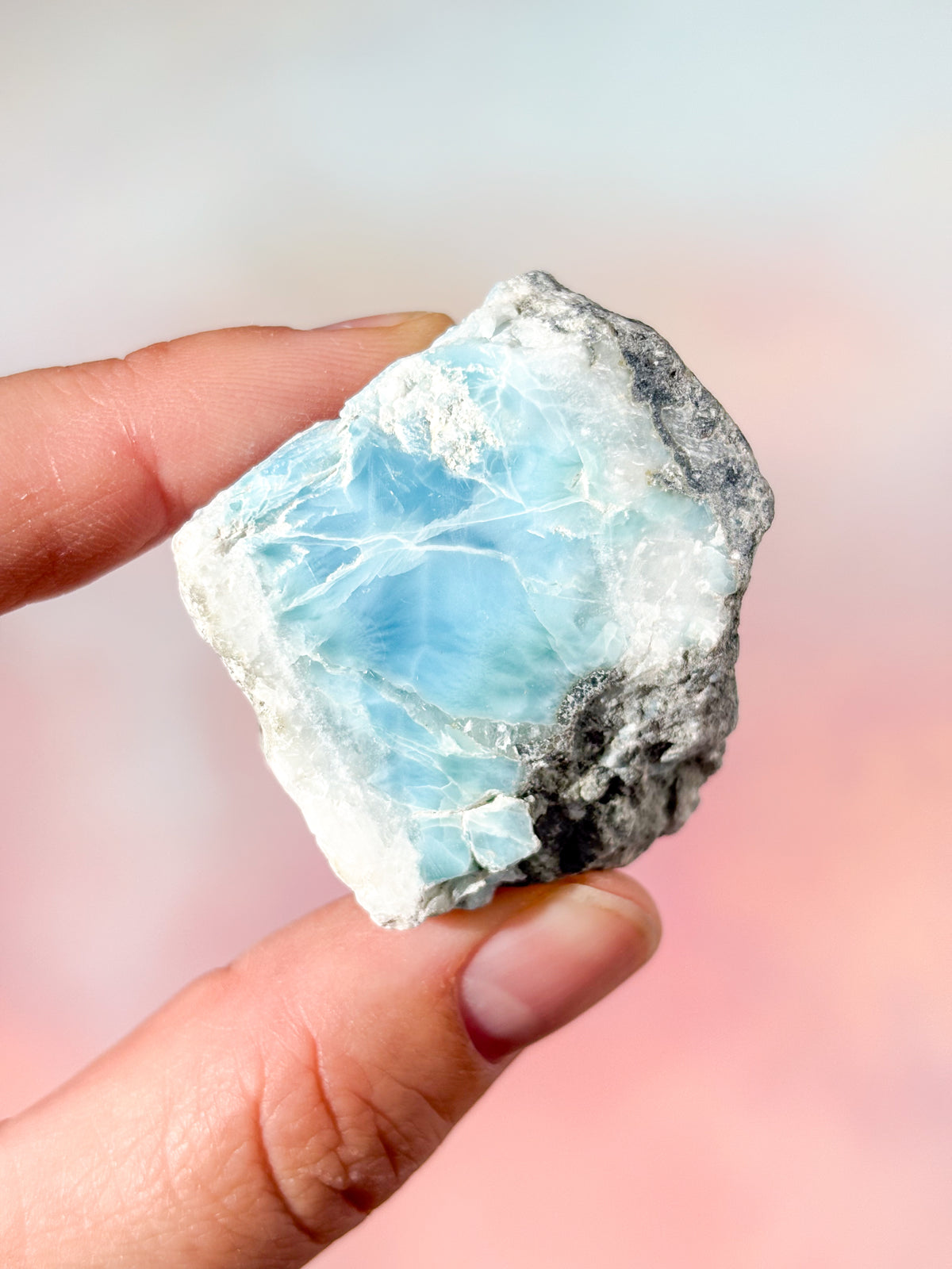 Larimar Rå Polerad (Nr. 48) Exklusiv Kvalitet
