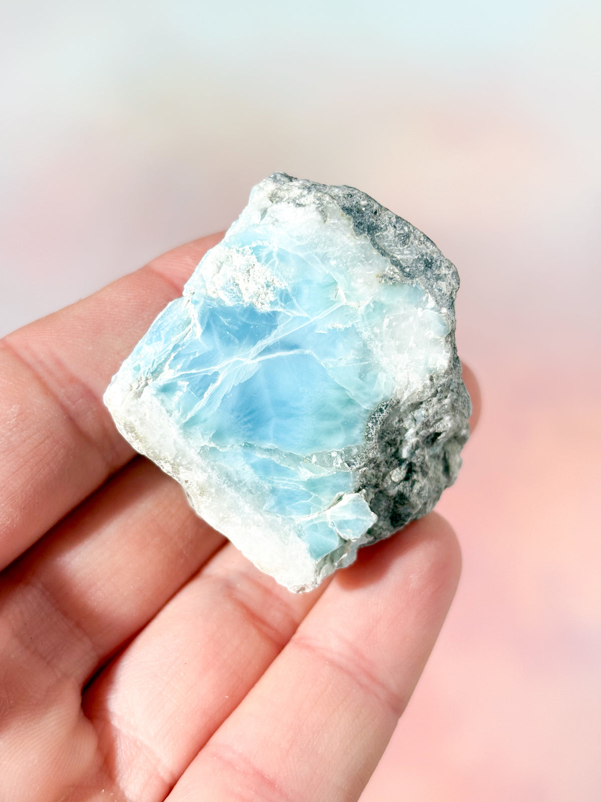 Larimar Rå Polerad (Nr. 48) Exklusiv Kvalitet