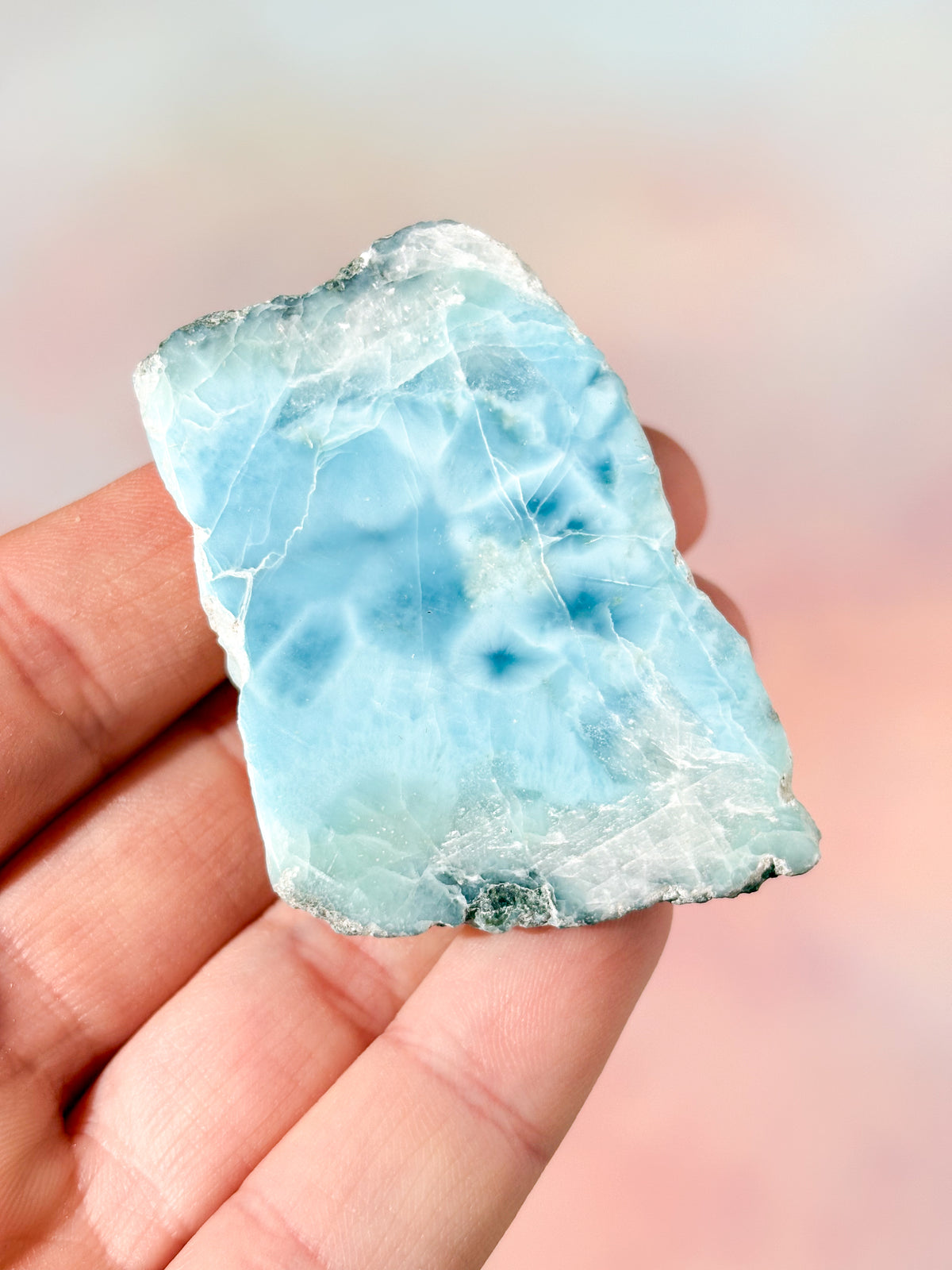 Larimar Rå Polerad (Nr. 51) Exklusiv Kvalitet
