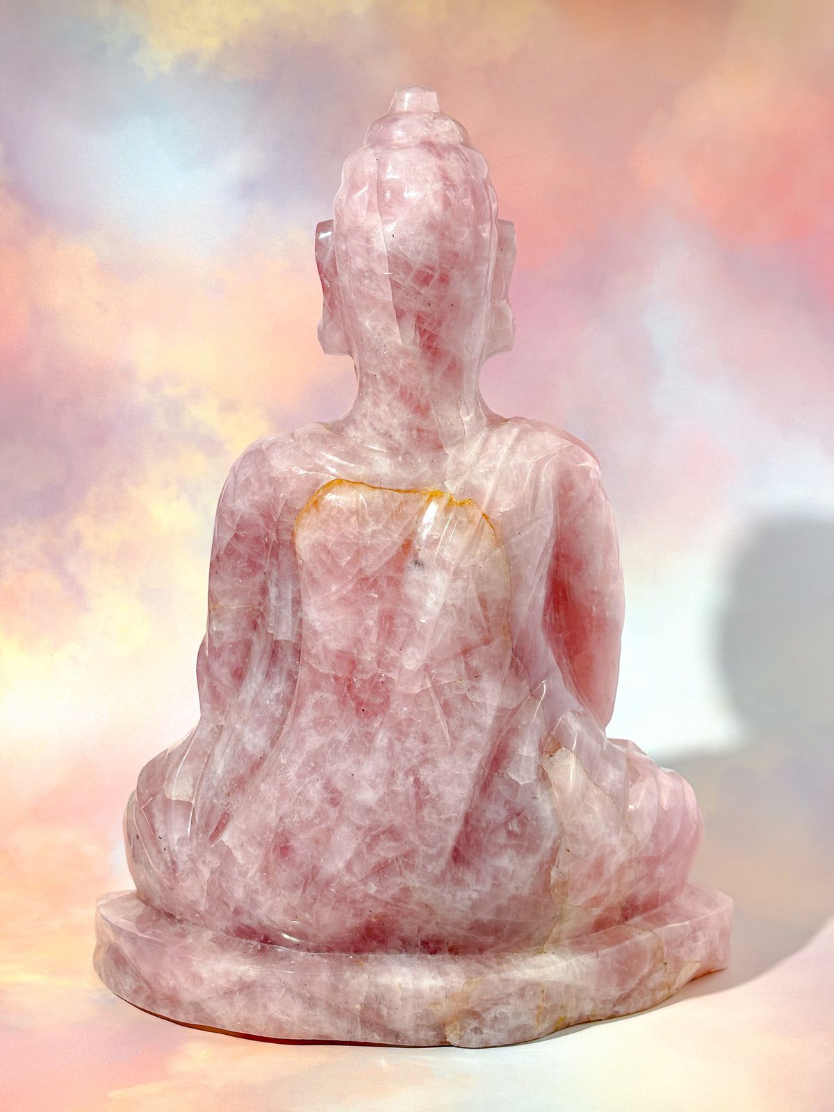 Stor Rosenkvarts Buddha (Nr. 1)
