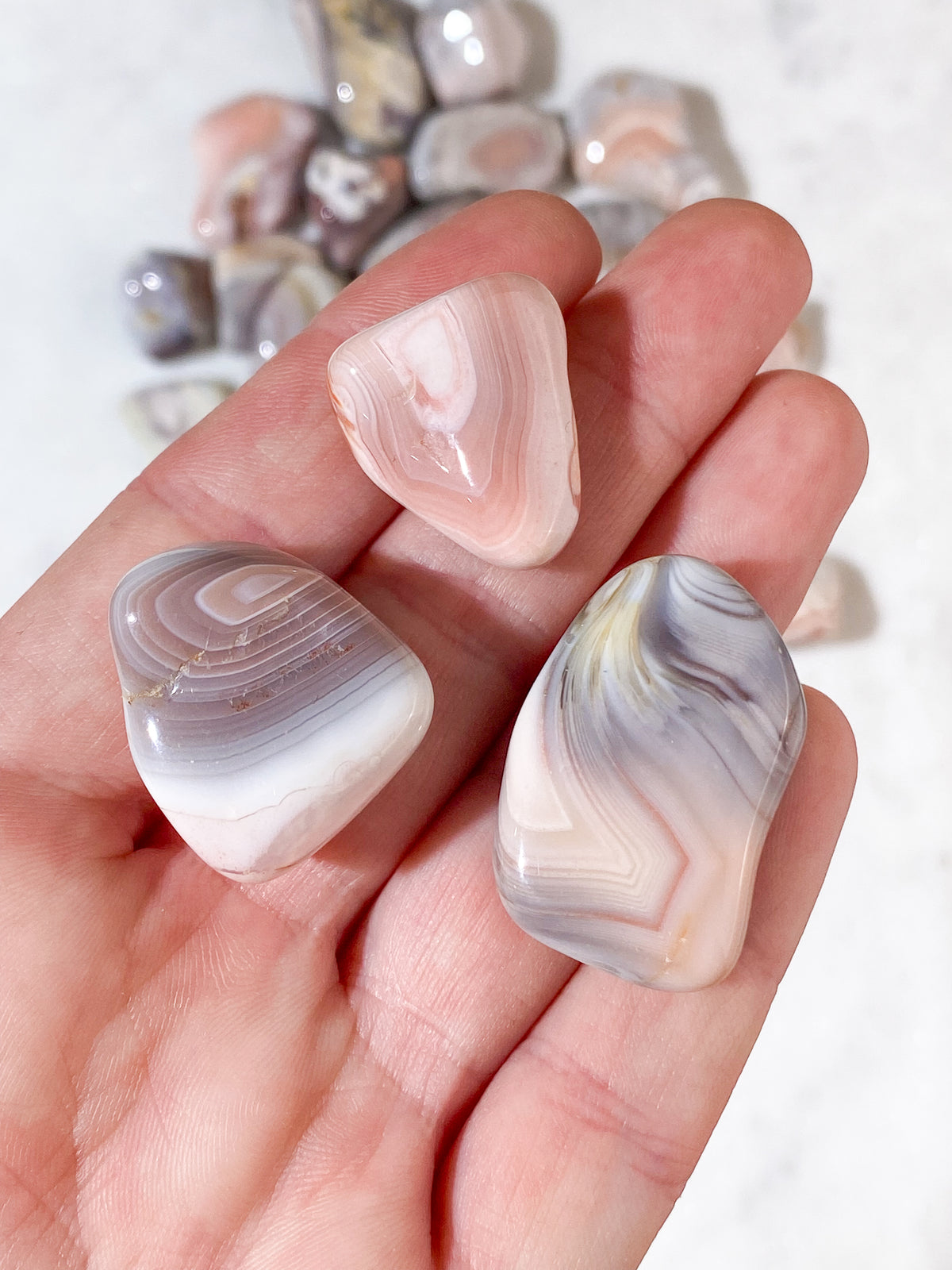 Rosa Botswana Agate Polished