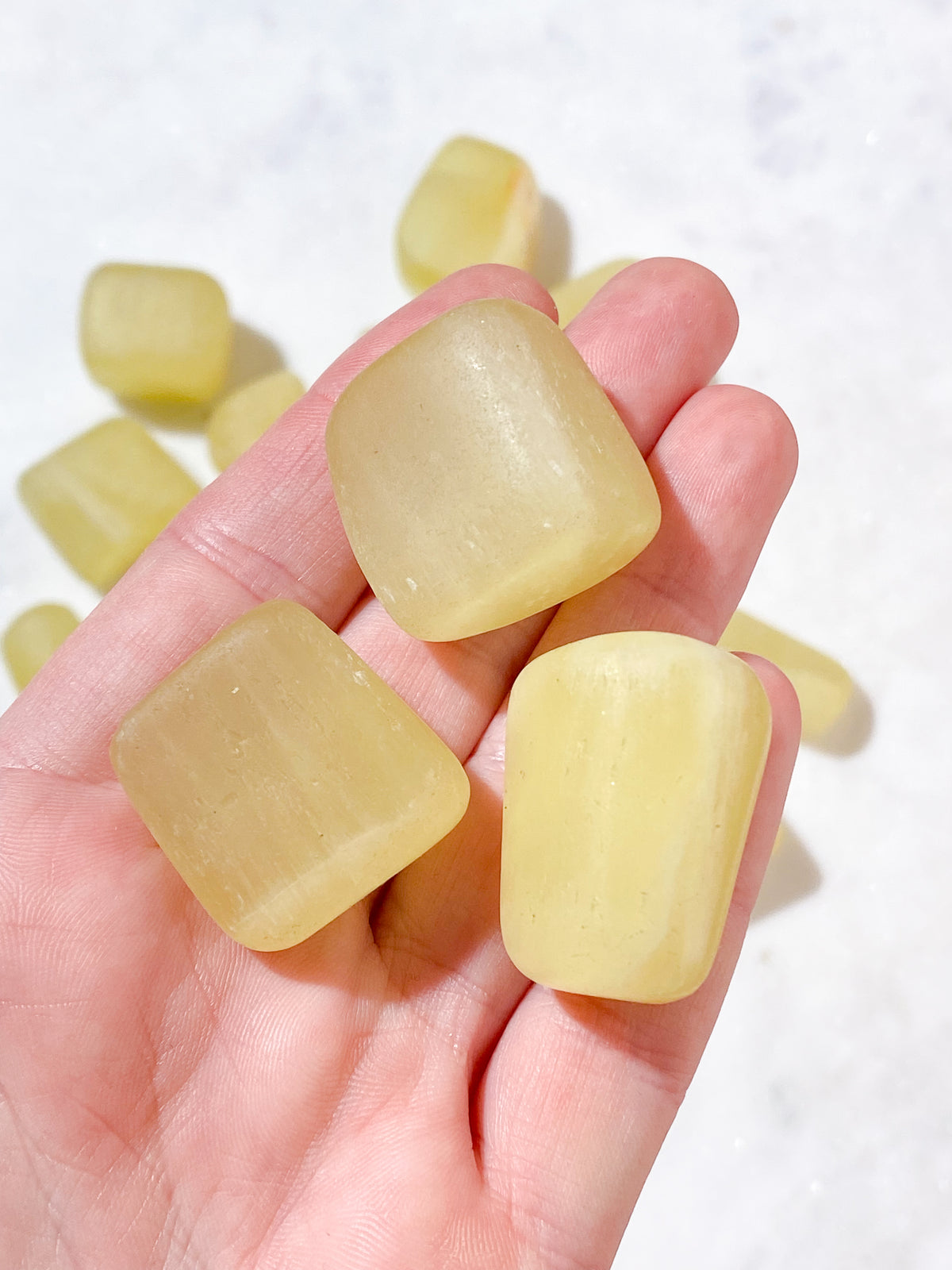 Citronkalcit Pocket Stone