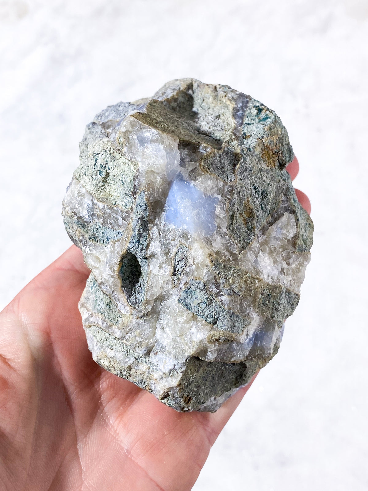 Druzy Blond Agat Rå (Nr. 14)