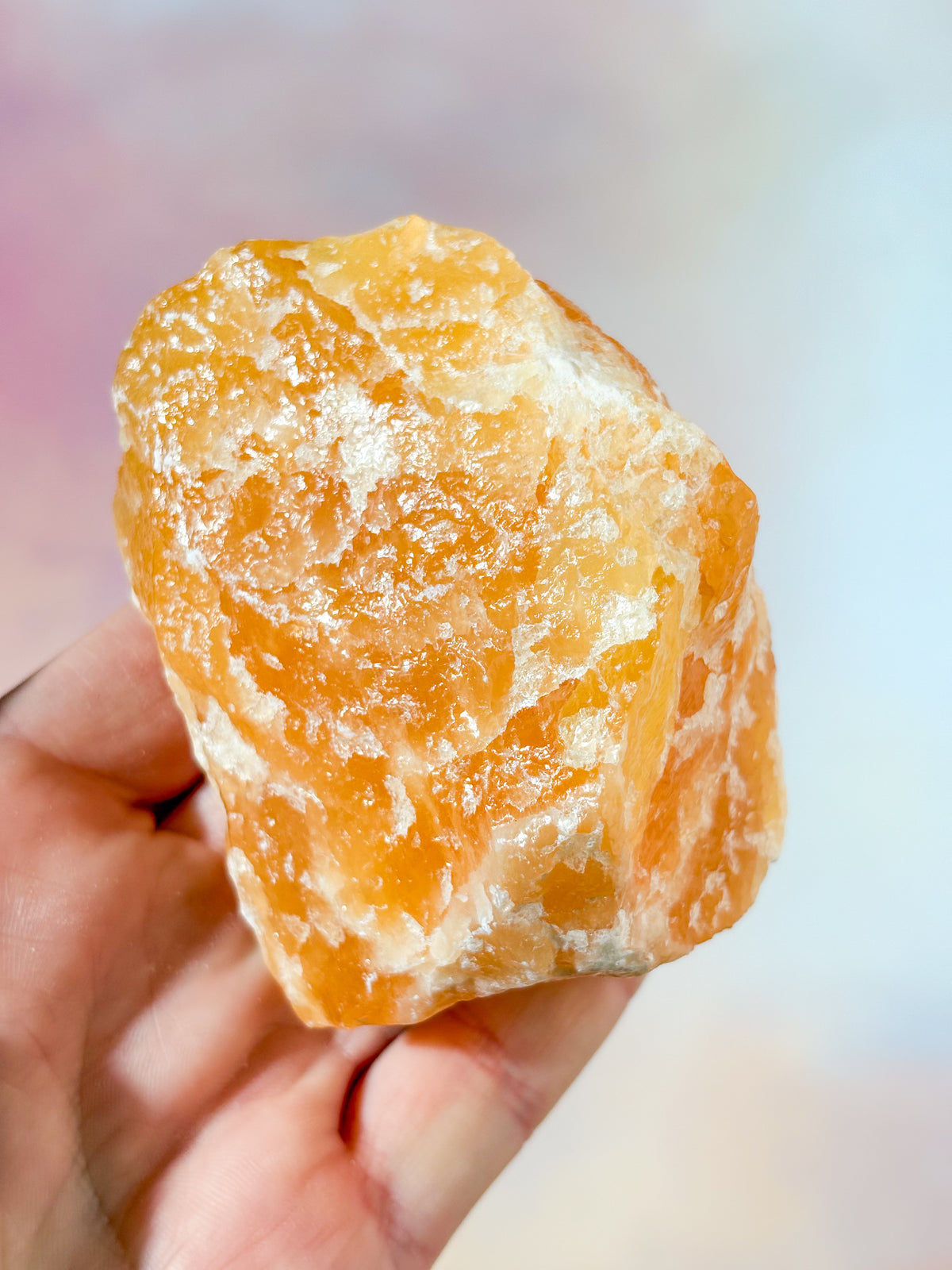 Orange Kalcit Rå (Nr. 4)