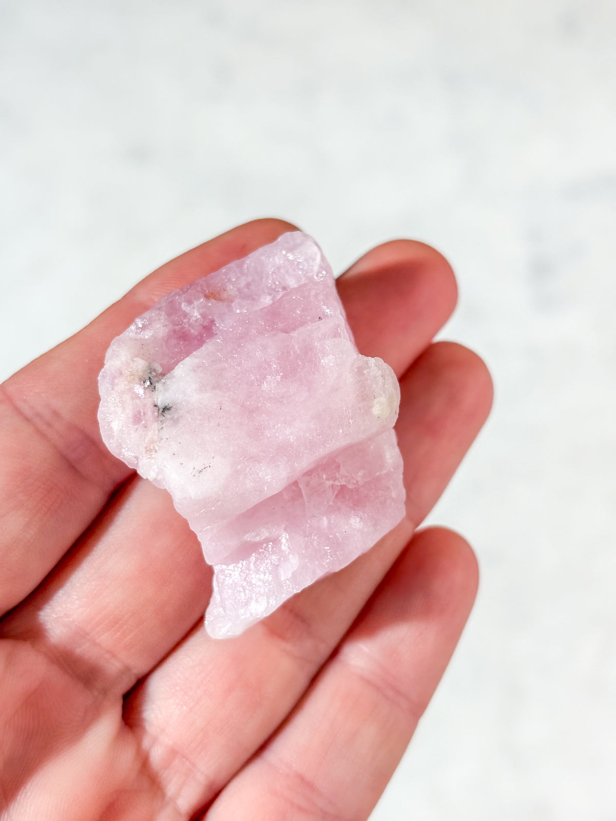 Rå rosa morganit (nr 1)