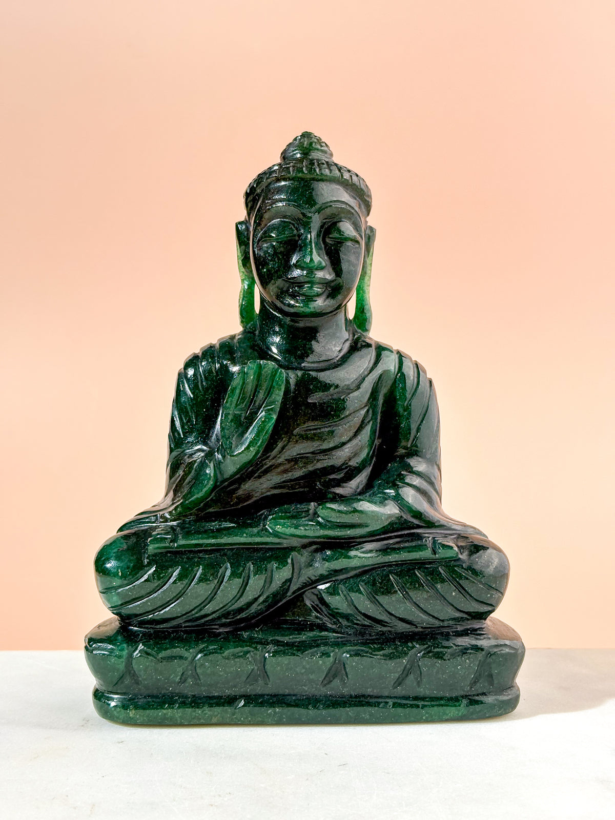 Grön aventurin-buddha (nr 1)