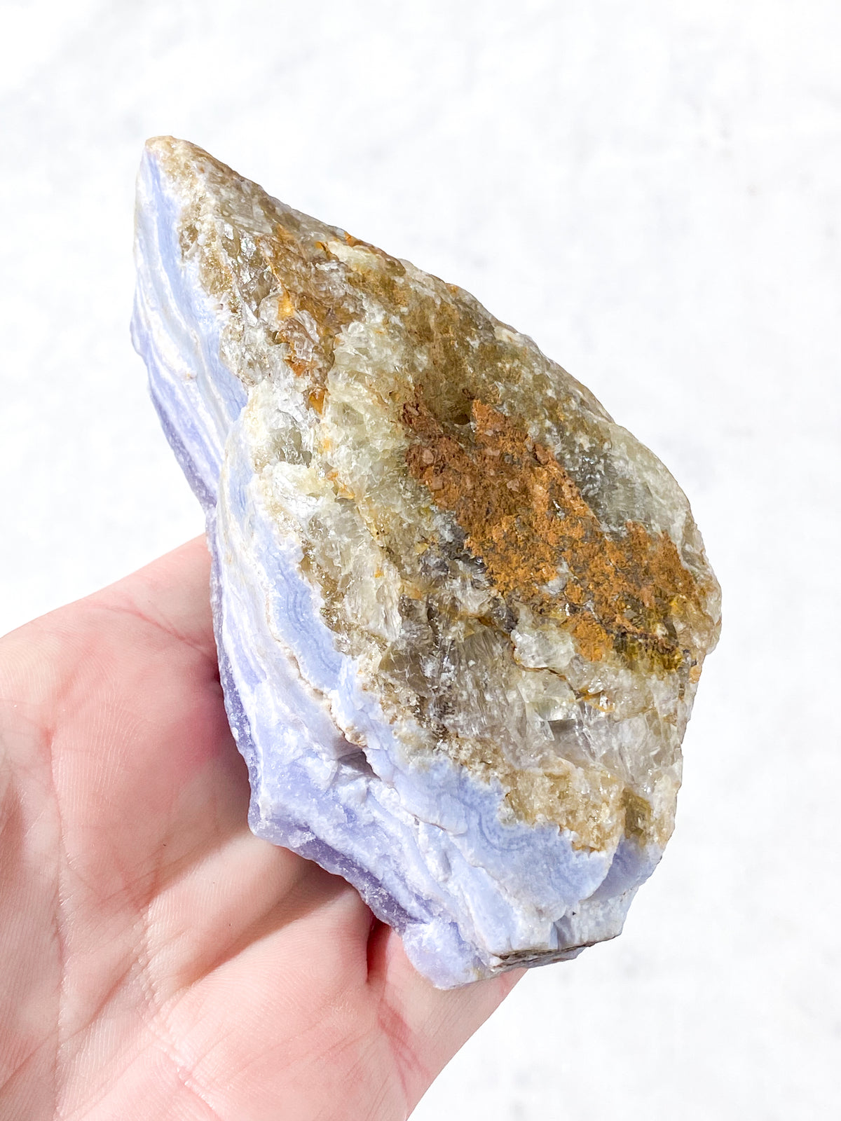 Druzy rå blond agat från Namibia (nr 6) sällsynt