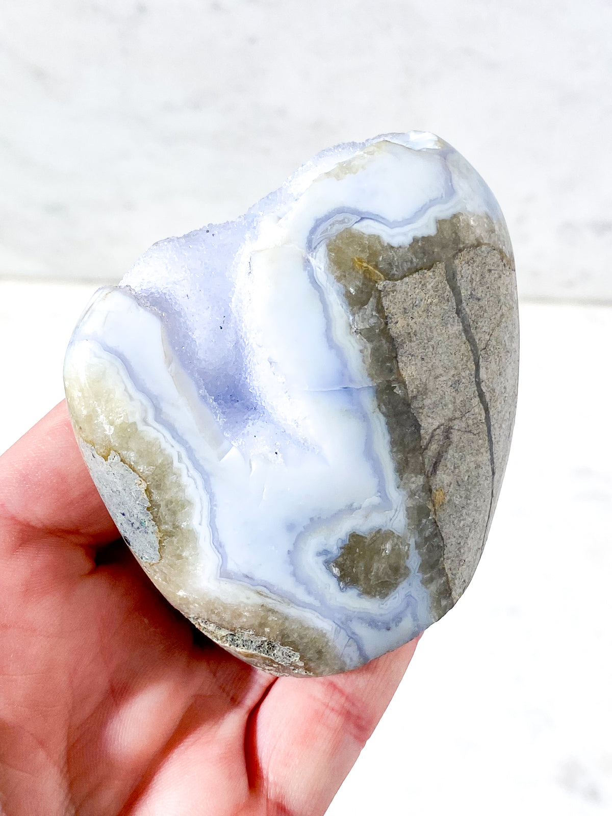 Druzy Blond Agat Stående (Nr. 4)