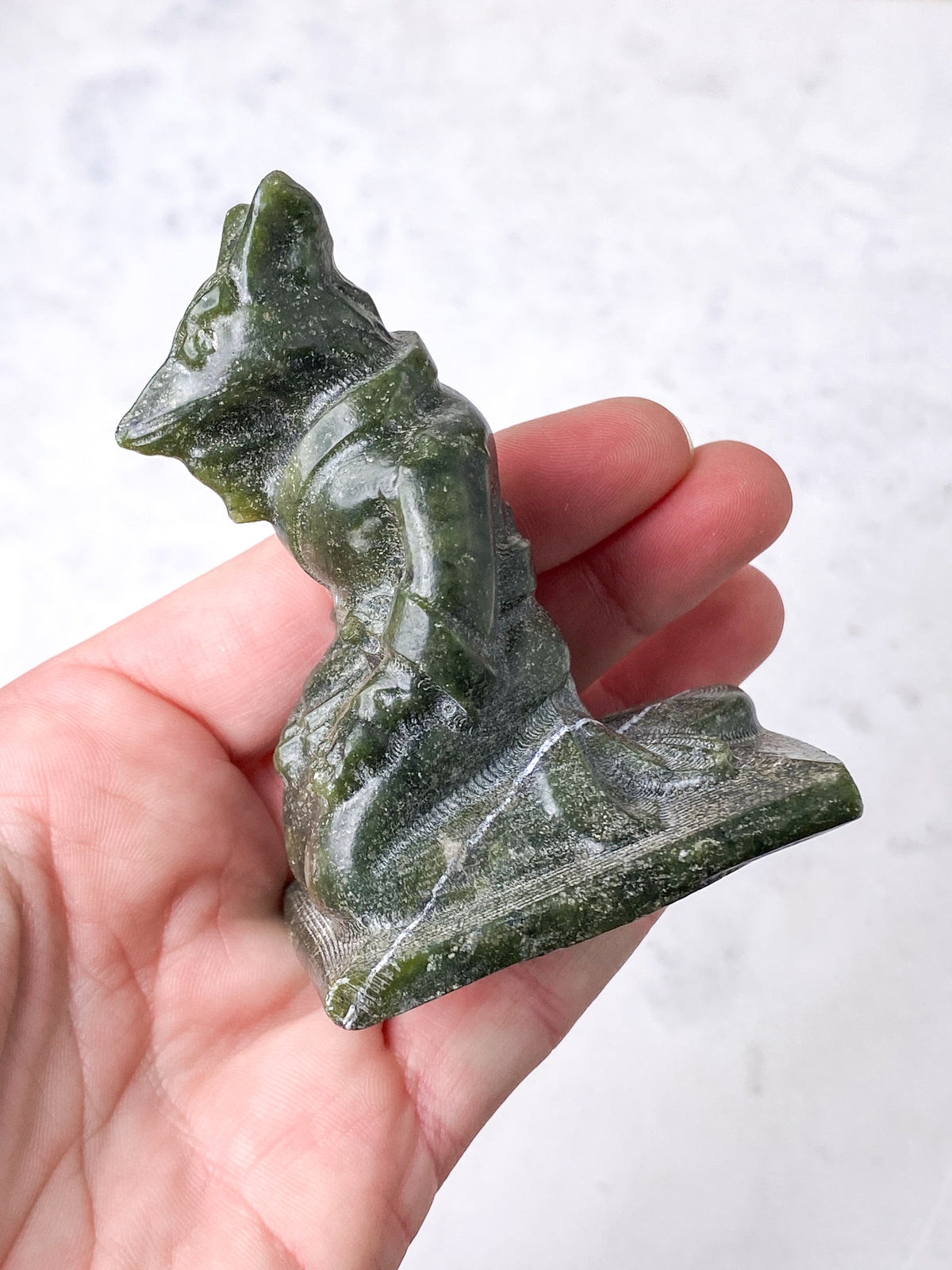 Serpentinsk spöke med pyrit 
