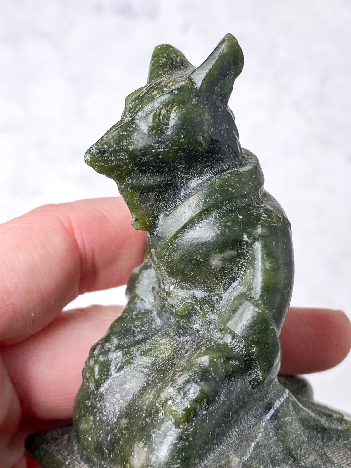 Serpentinsk spöke med pyrit 