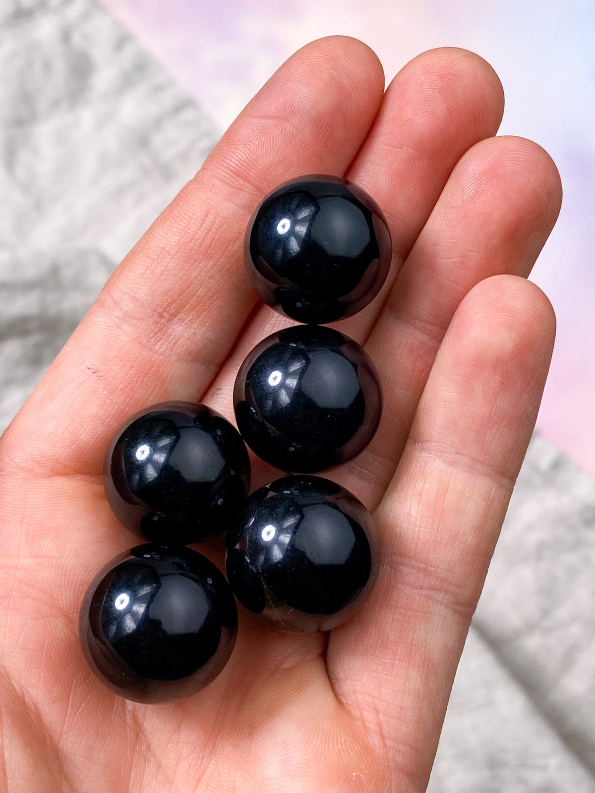 Obsidianboll - 2 cm