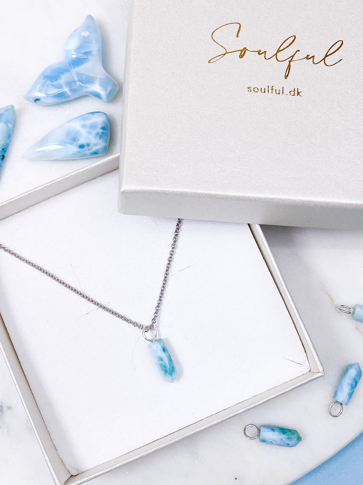 Larimar Spike Halsband