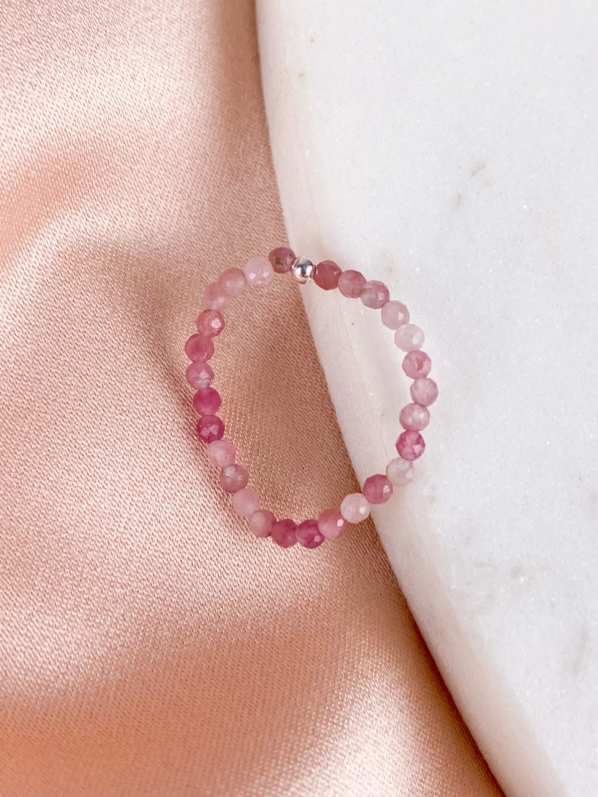Rosa Turmalin Armband (FACET)