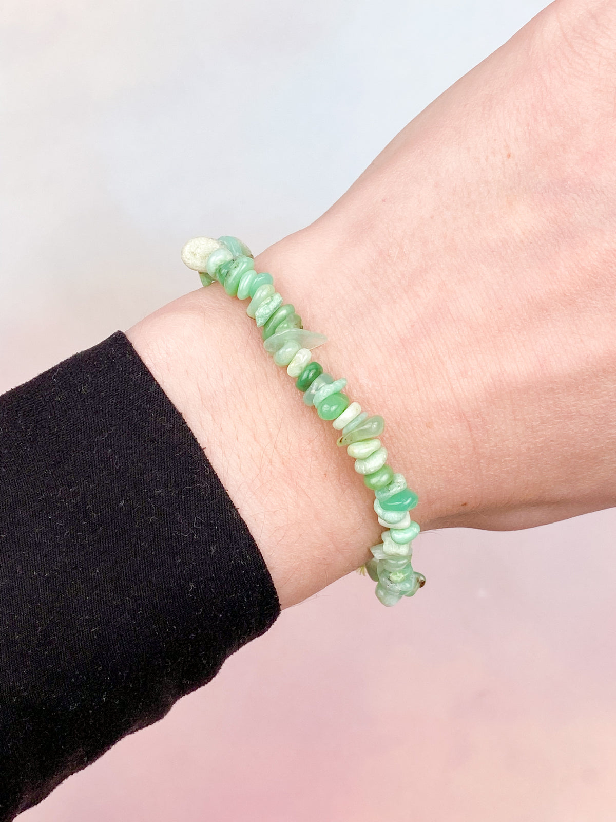 Armband med krysoprasflisor - Exklusiv kvalitet 
