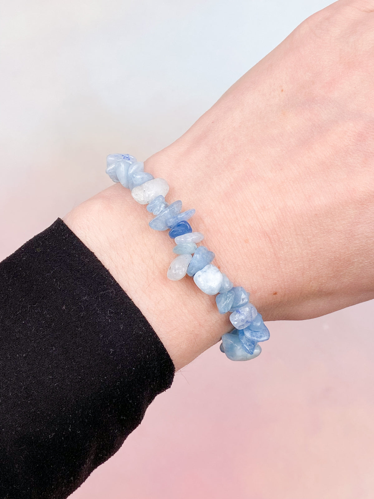 Akvamarin Chip Armband - Exklusiv Kvalitet 