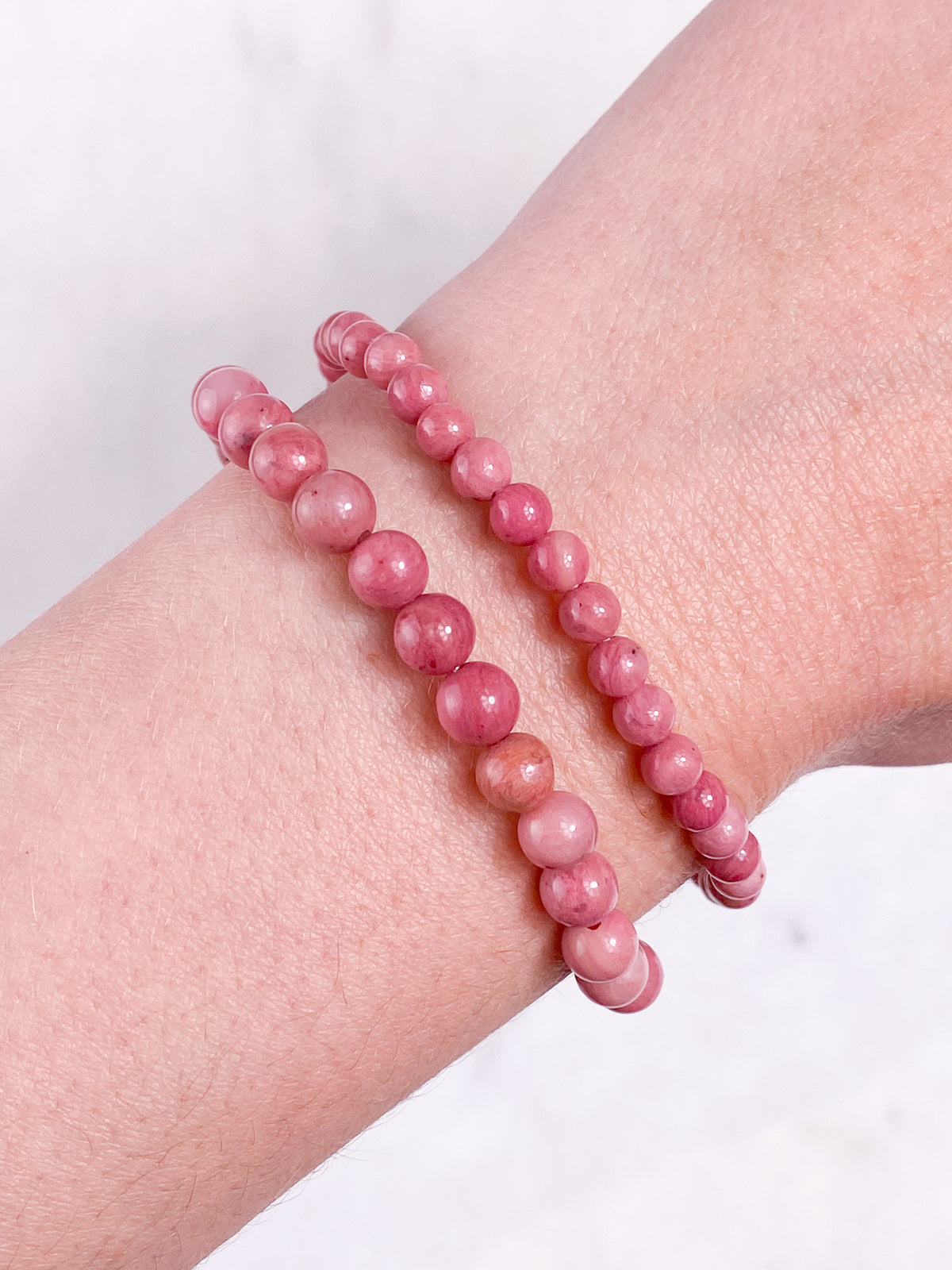 Rosa Rhodonite polerad
