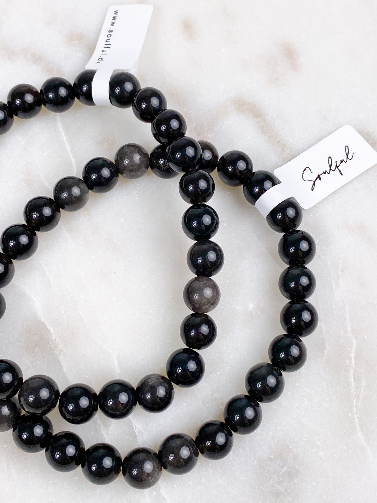 Silver Obsidian Armband (Herr)