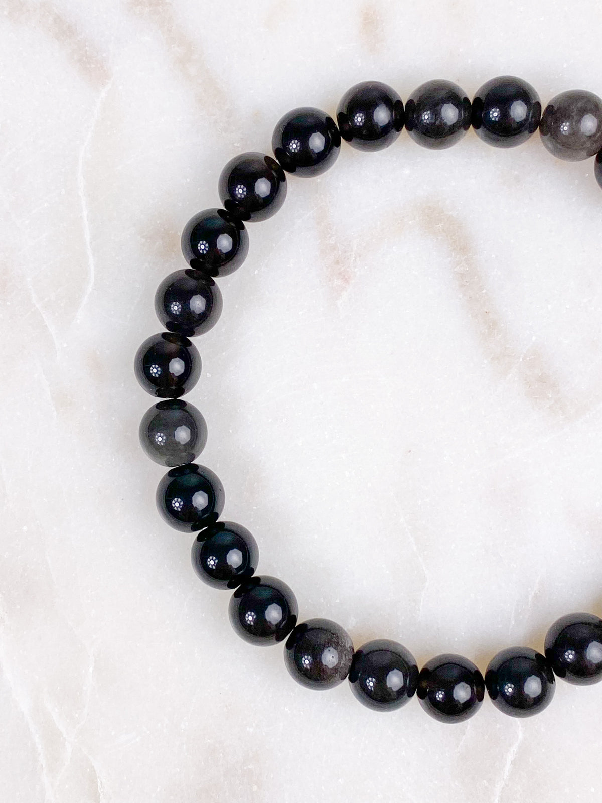 Silver Obsidian Armband (Herr)